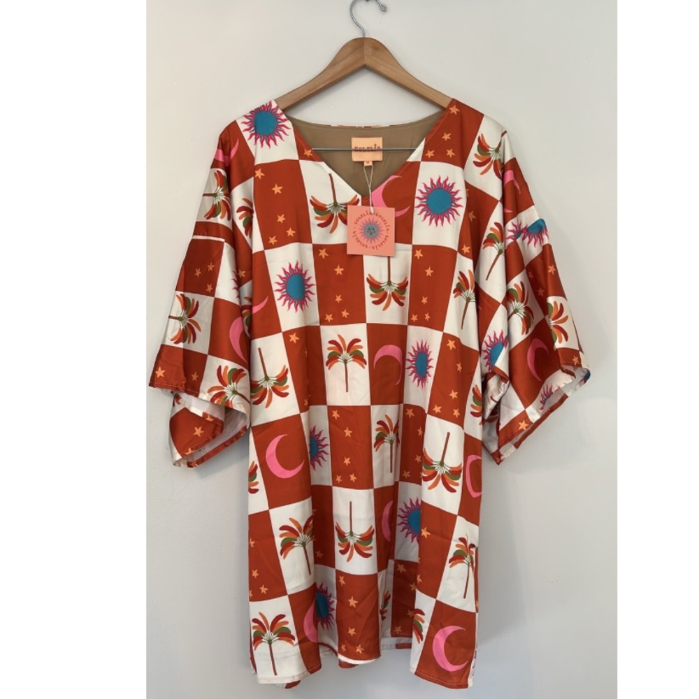 Bohemian Checkered Tunic Dress